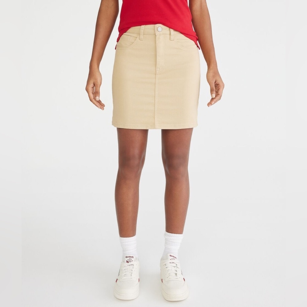 Croft & Barrow Tan Mini Pencil Skirt Casual
